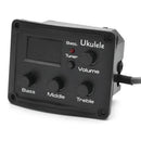 Ukulele Piezo Pickup 3 Band EQ Equalizer Tuner System with LCD Display