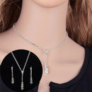 1Set Wedding Bridal Rhinestone Crystal Necklace Drop Earrings Jewelry Chic BX