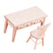 1/12 Miniatures Unpainted Table And Chair Set Furniture Room DIY Ornaments