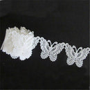 Wholesale 1Yard Embroidered Butterfly Lace Trim Ribbon Wedding Sewing DIY Craft