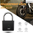 Keyless Fingerprint Padlock USB Rechargeable Security Door Lock (Black)