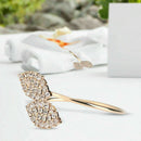 6Pcs Leaf Napkin Rings Sparkling Napkin Holders Buckles Party Table Decor
