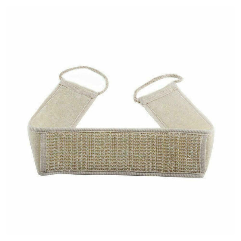 Exfoliating Bath Scrubber Strap Shower Back Loofah Brush Spa Sponge Scrubs P5V4