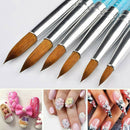 6X Kolinsky Sable Hair Acrylic Nail Brush Liquid Glitter Handle Manicure Tools