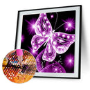 Butterfly 5D Full Drill Diamond Painting Embroidery DIY Cross Stitch(Pink)