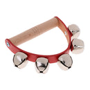 1 Piece Red Hand Shake Bell Ring 5 Bell Rattle For Baby Grasp Catch Training