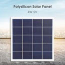 6.8x6.9 Inch 4W 5V Polycrystalline Silicon Solar Panel DIY with Alligator Clips