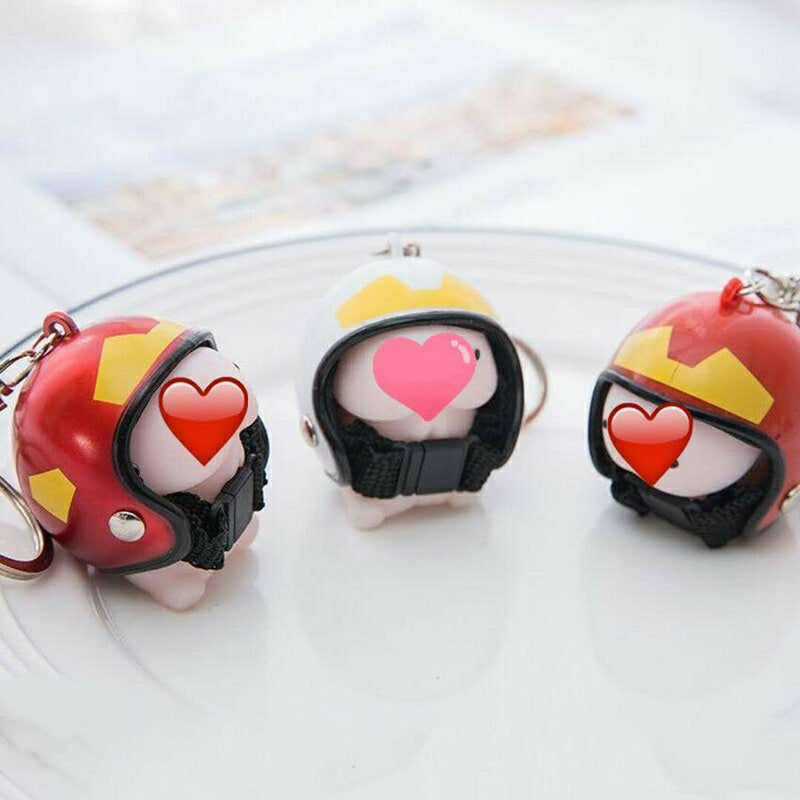 Motorcycle Hat Key Ring To Relieve Stress Cartoon Captain America Keychain Gift
