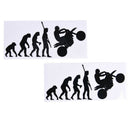 Human Evolution Motorcycle Car Stickers Personalized Vinyl Reflective Decals FT