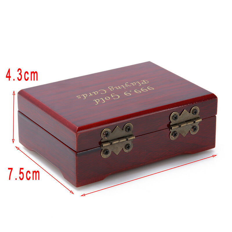 1pc Playing Card Holders Poker Wooden Box Commemorative Coins Box M&O