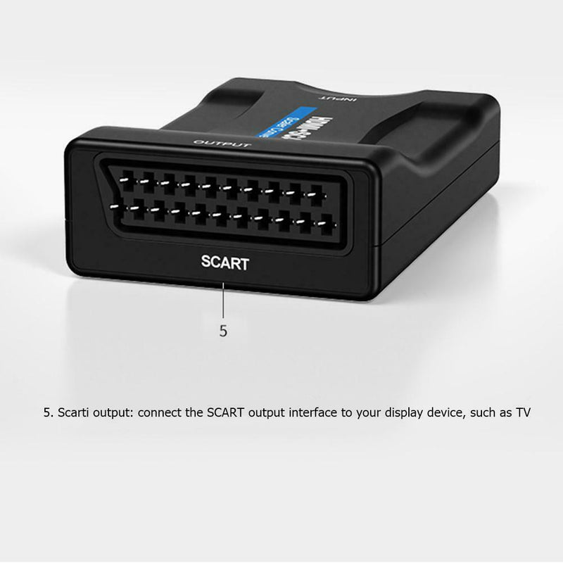 HW2906 HDMI to SCART Adapter 1080P Digital HD Video Audio Signal Converter