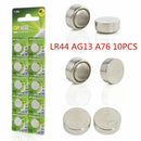 10PCS A76 LR44 AG13 L1154 1.5V Alkaline Button Cell Coin Pack Battery Batteries