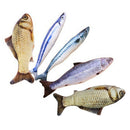 2pcs Pet Kitten Moving Wagging Fish Toys Cat Chew Training Kicker For Cat