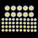 48pcs Daisy Flower Personalized PVC Car Stickers Auto Styling Body Decals