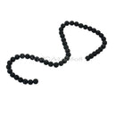 Natural Black Lava Rock Stone Spong Round Loose Beads For Jewelry Making