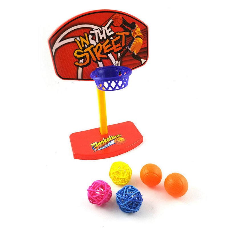 Pet Bird Chew Toys Parakeet Parrot Basketball Hoop Prop Trick Prop BallsMO