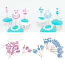 36pcs Cute It's a Girl Boy Baby Carriage Bib Rattle Cake Toppers Photo Props