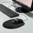 2x Comfortable Wrist Protection Memory Foam Blue Mouse Pad + Black Mouse Pad
