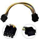 6 to 8 Pin PCI Express Power Converter Cable Cord Connector For CPU Video JR MO