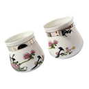 2 Pcs Food & Water Bird Cup, Ceramic Feeding Dish Feeder for Parrot Macaw