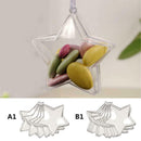 5 PCS Five-Pointed Star Transparent Plastic Craft Ball Acrylic Display 8CM wer d