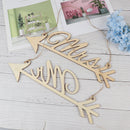 1Pair Mr & Mrs Arrow Signs Wedding Party Chair Decor Rustic Wood Wedding Sign JR