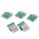 5pcs Type A Female USB To DIP 2.54mm PCB Connector USB PCB Board ConnectorEBJ 3C
