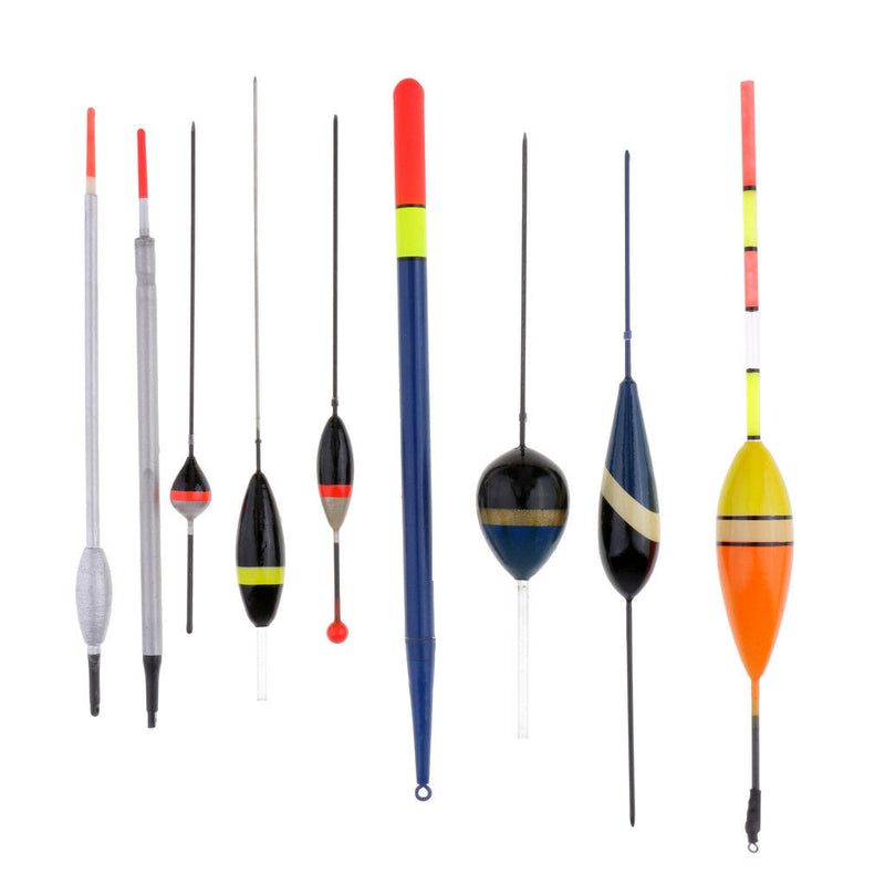 Floats , 9pcs Assorted Sizes Lot Fishing Lure Floats Bobbers Slip Drift Tube