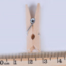 50x Small Wooden Cloth Photo Paper Peg UI Clothespin Craft Clips Memo Clip Delux