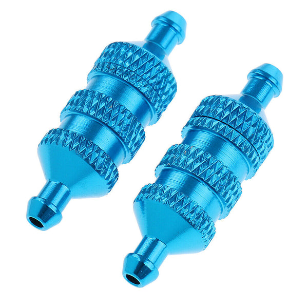 2pcs 02156 Fuel Filter Aluminum Parts  For 1/8 1/10 HSP Nitro Redcat RC Car Blue