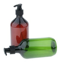 2 Pcs 500ml Plastic Pump Bottle Water Lotion Shampoo Liquid Travel Container