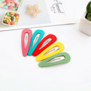 1 Pair New Women Girls Candy Colors Hollow Waterdrop Rectangle Hair Clips S