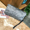 Women Evening Clutch Bag Plush Zip Handbag Female Solid Color Purse (Grey)