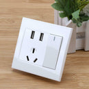USB Wall Switch Socket Panel Dual USB Switch Adapter Plug Power Supplies