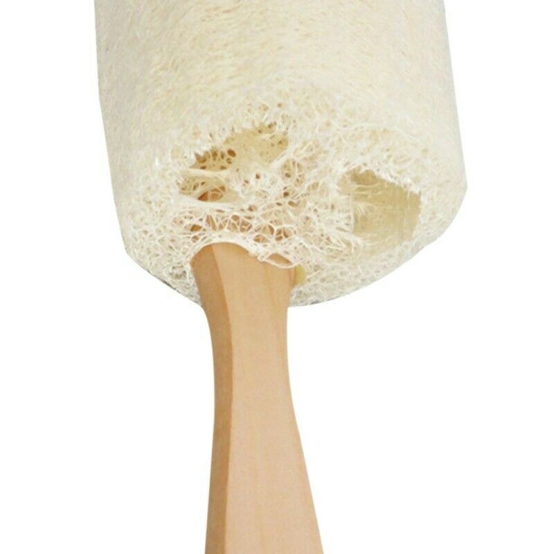 Loofah Wooden Handle Bath Shower Brush Long Handle Thick Loofah Bath Towel  T3K9