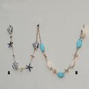 String of Tropical   Starfish Photo Memo Note Clip Wall Decor Blue Beige