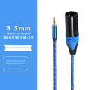 3.5mm Male to 3 Pin XLR Male Plug Connector Cable for Microphone Camera