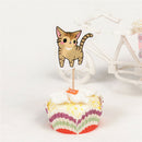 24pcs cat cupcake toppers picks birthday party decoration kids favors christm OZ