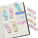 6pcs/set Colored flowers magnetic bookmarks stationery double sided bookmark 3C
