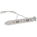 2-Port USB Rear Panel Bracket Host Adapter