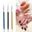 3Pcs Nail Art Brush Liner Pen Ultra-Thin Line UV Gel Polish Painting Drawin W6C1