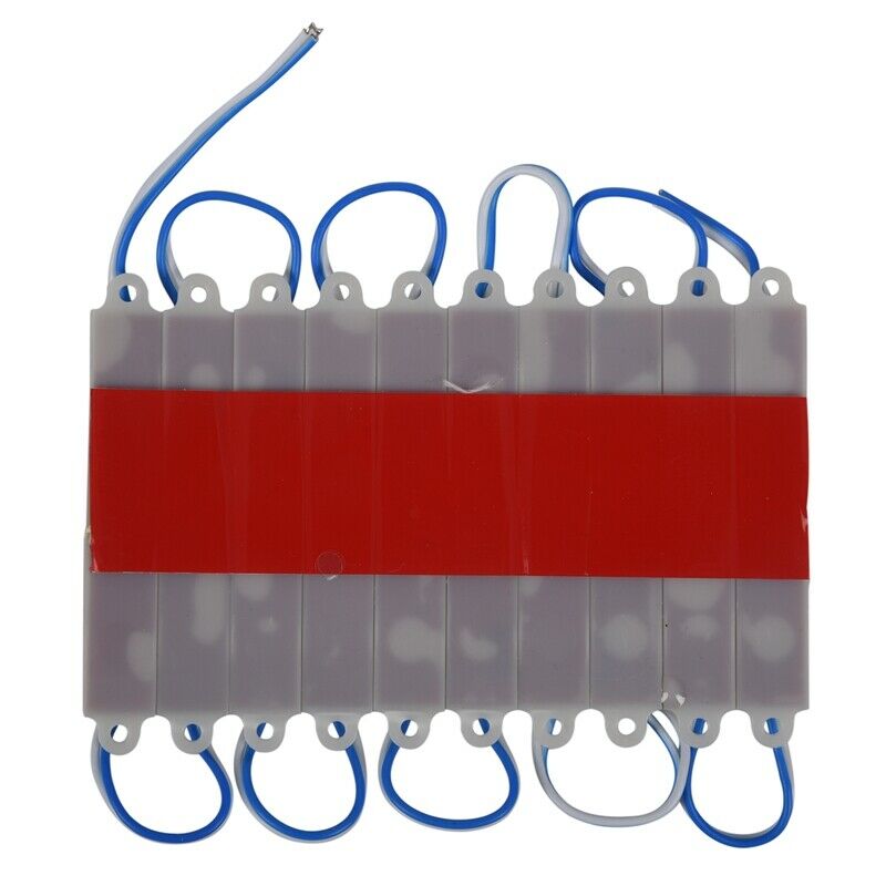 1*10pcs 5050 SMD 3 LED Module LED Strip String Light Waterproof DC 12V blue C5J1