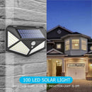 2pcs 100LED Solar Motion Sensor Wall Light Waterproof Garden Security Lamp