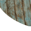 2x Elastic Round Tablecover Cover Waterproof Durable Vinyl 1.2m Wood Pattern