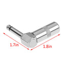 1/4 Inch 6.35mm Jack Right Angle Male Mono Plug L-shape Connector Guitar AudioM&