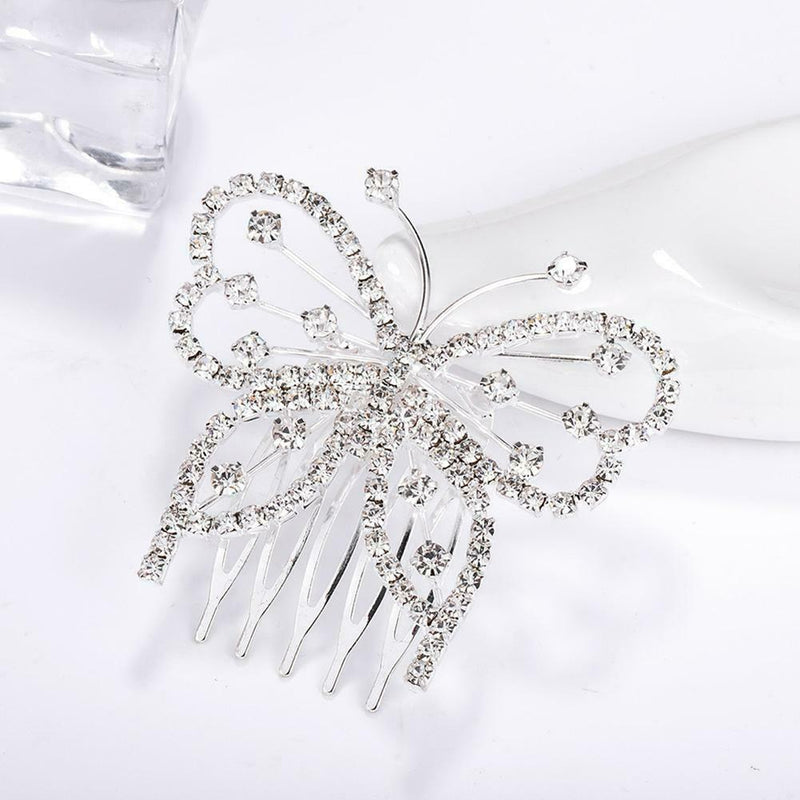 Elegant Rhinestone Hairpin Crystal Hair Comb Women Wedding Valentine Gift