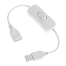 USB A 2.0 Male To A Female Extension Extender Cable With Switch ON OFF