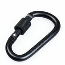 10Pcs D-ring Aluminum Alloy Carabiner Buckle Hook Clip Keychain Screw Lock