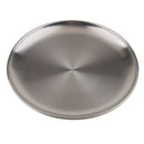 2Pcs Stainless Steel Waiters Tray Round Service Tray,Restaurant Dinner Plate
