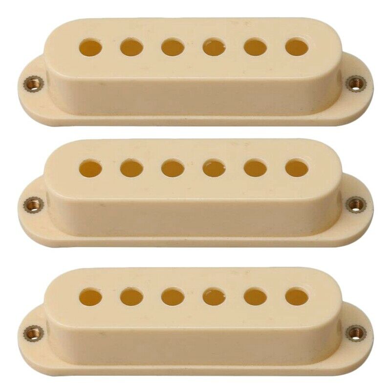 3Pcs/Set 48/50/52Mm Plastic Beige Single Coil Pickup Covers Set For Electri
